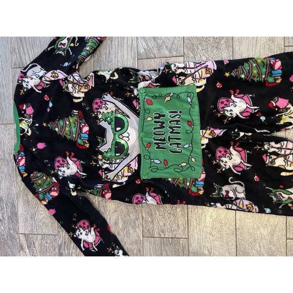 Christmas Pajamas PJs Union Suit Drop Seat 1 pc Small NWT Meowy‎ Catmas Holiday - Picture 14 of 14